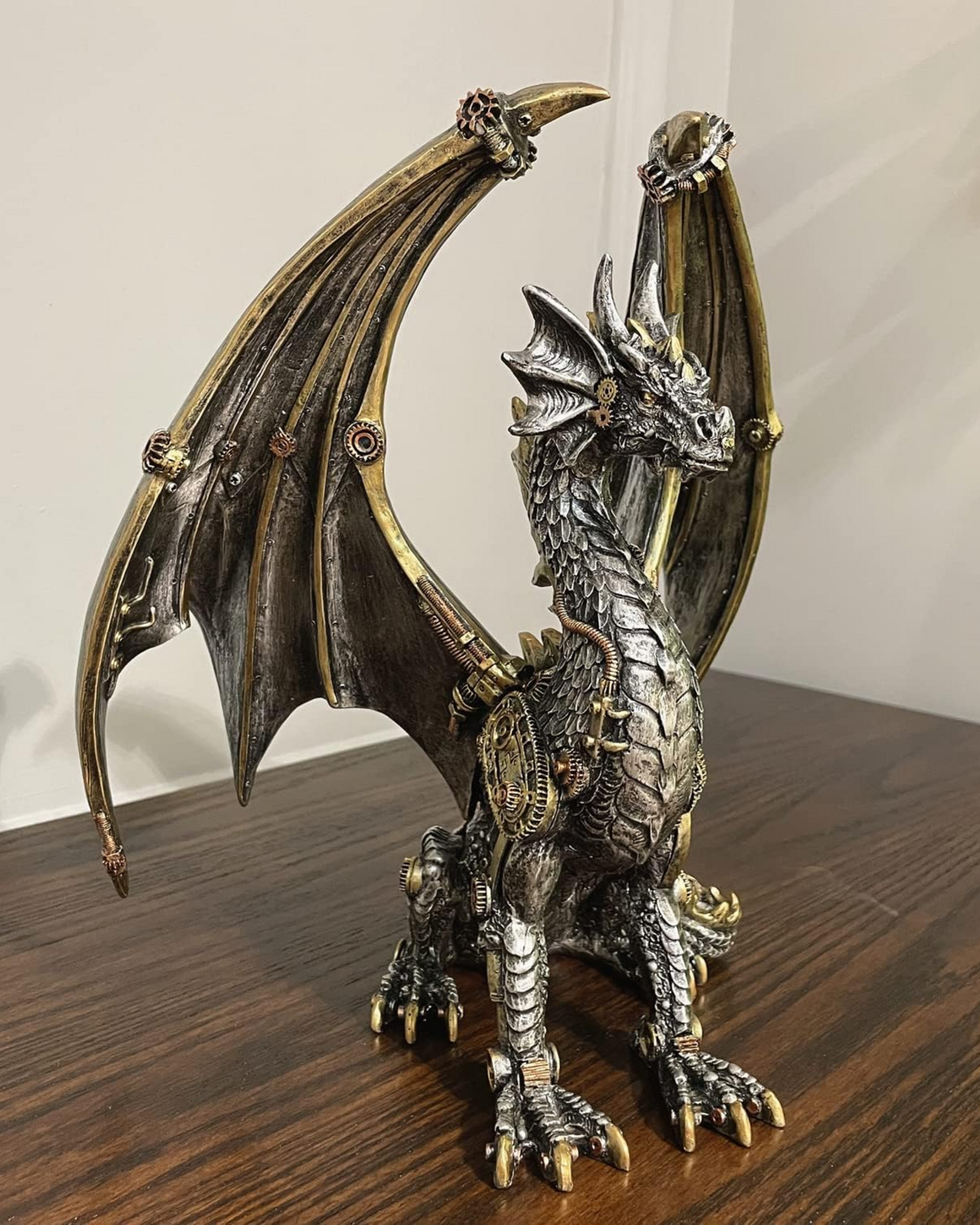 Estatua de Dragón Estilo Steampunk, Decoración de Dragón, Estatua de Dragón Coleccionable